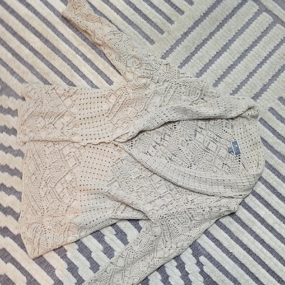 Womens Cream Sweter Knitted